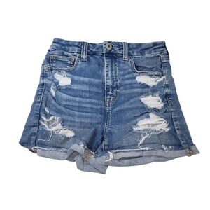 VTG American Eagle SZ 4 curvy hi-rise shortie next level stretch Y2K Beachy Boho